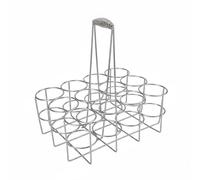 FewNvWa Porte-bières Pliant Présentoir de Bouteilles Canettes Rack de Boissons Rangement en Fil Fer Simplifie Service Adapté à, Argenté, Petit, 12 Bouteilles