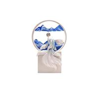 FewNvWa Sand Art Display avec Cadre Rond Support Rectangulaire Motif Artistique Poissons Sculptés Matériaux Robustes Effet, Bleu, Petit Modèle, S Élever dans Les Nuages