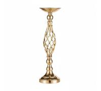 FewNvWa Support d'Exposition Événementiel Présentoir Colonne Vase Centre de Table Support Décoratif Métal Poli Silhouette Géométrique Spirale Stable Adapté , Gold , M Bulk