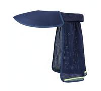 FewNvWa Visière de Chantier pour Casque de Sécurité Pare-Soleil Casquette Protection Nuque Maille Respirante Ventilée et Bande Réfléchissante Montage Stable, Bleu Marine, Version Allongée
