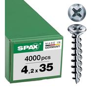 FEX- KS, 4,2 x 35 mm, 4000 pièces, filetage spécial, tête fraisée, cruciforme H2, pointe autoforeuse, WIROX - 1411010400358