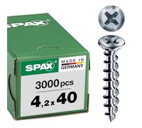 FEX- KS, 4,2 x 40 mm, 3000 pièces, filetage spécial, tête fraisée, cruciforme H2, pointe autoforeuse, WIROX - 1411010400408