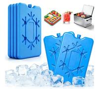 FFTANXS 6 Pièces Pain de Glace 200ml,Pain de Glace pour Sac Isotherme Ultra-Fin Réutilisables pour Lunch Bag,Glacière,Camping,pour Pique-nique,Jardin,Plein Air & Déplacements,16.2 x 10.8 x 1.3 cm