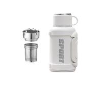 FGDTREE Bouteille d'eau isotherme de grande capacité en acier inoxydable pour garder les boissons chaudes ou froides pendant 12 à 24 heures avec double ouverture, bouteille d'hydratation pour sports