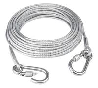 FGDTREE Corde à linge multifonction robuste en acier revêtu de fil d'acier portable résistant au vent pour l'extérieur, l'intérieur et le linge robuste