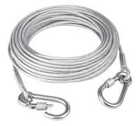 FGDTREE Corde à linge multifonction robuste en acier revêtu de fil d'acier portable résistant au vent pour l'extérieur, l'intérieur et le linge robuste