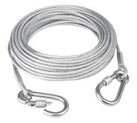 FGDTREE Corde à linge multifonction robuste en acier revêtu de fil d'acier portable résistant au vent pour l'extérieur, l'intérieur et le linge robuste