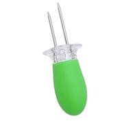 FGDTREE Fourchettes à maïs en acier inoxydable avec poignée ergonomique en caoutchouc pour barbecue et feu de camp. Brochettes faciles à nettoyer