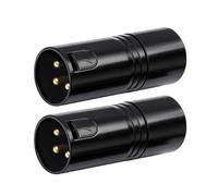 FGDTREE Lot de 2 connecteurs à 3 broches avec résistances intégrées de 120 Ohms pour contrôle précis stable DMX512 Noir Accessoire de contrôle d'éclairage