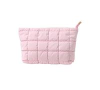 FGDTREE Trousse de maquillage matelassée en cuir synthétique multi-fonctions Motif diamants Plusieurs couleurs, rose, 25x16.5x6cm