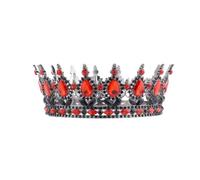 FGJHJTXHSG Décoration de gâteau couronne en cristal for décorations de gâteaux de fête d'anniversaire, légère, douce, Portable, lavable(BK-RD)