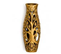 FGS Soliflore Funéraire Arbre de Vie en Polymère Bronze 15cm | Fixation Murale Incluse, Pour Columbarium et Stèle, Haute Résistance UV, Résistant aux Intempéries, Design Ajouré