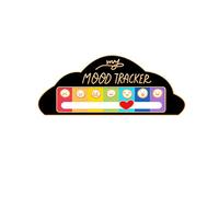 FGT Pin's interactif My Mood Tracker Emoji Rainbow Mood Tracker Épinglette pour homme et femme Cœur mignon Badge coulissant pour l'expression de soi, One Size, Cuivre, Pas de pierre précieuse