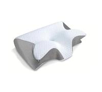 FGUJSUR Oreiller Latex Oreiller Cervical à mémoire de Sommeil Papillon, lit Massage orthopédique en Mousse Confortable Rebond Lent(Light Gray)