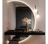 FGXHHS Applique Murale décorative sans Cadre, antibuée, avec éclairage LED, Demi-Cercle Intelligent à intensité Variable, idéale pour Le Maquillage.