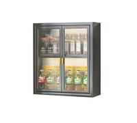 FGXHHS Armoire de Rangement Murale pour Salle de Bain avec Porte vitrée - Solution de Rangement Suspendue Grande capacité pour la Cuisine et la Cuisine