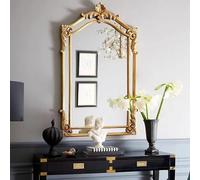 FGXHHS Grand Miroir décoratif doré sculpté de Style Vintage, idéal pour la décoration Murale, dans Une Chambre, Une entrée ou près d'une cheminée, de Style Baroque français (60 x 80 cm (2