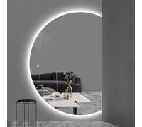 FGXHHS Grand Miroir Mural Demi-Lune avec rétroéclairage LED et Fonction antibuée pour Salle de Bain ou Salon