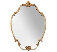 FGXHHS Miroir Mural décoratif Vintage - Miroir de Coiffeuse doré Antique - Cadre sculpté à la Main orné, Style Baroque, pour Salon, Chambre, entrée ou cheminée