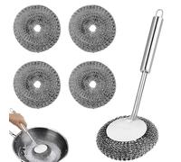 FHBHJNATC 5 Pièces Paille de Fer, est Utilisé pour Nettoyer Les Ustensiles | Eponge Grattante, Eponge Metallique, Cuisine Tels Que Les Plaques de Cuisson, Les Casseroles, Les Bols, Etc