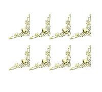 FHGSPQWM Lot de 8 protections d'angle en métal pour livres - Application à clip simple - Utilisation multifonctionnelle - Texture métallique pour articles en papier, Grand, Comme décrit, Comme décrit.