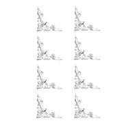 FHGSPQWM Lot de 8 protections d'angle en métal pour livres - Application à clip simple - Utilisation multifonctionnelle - Texture métallique pour articles en papier, Grand, Comme décrit, Comme décrit.