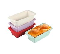 FHISKUNYU Moule Gâteau Silicone, Moule Silicone Air Fryer, Set de 4 Moules à Pâtisserie - Flexibles, Antiadhésifs et Faciles à Nettoyer, Compatibles avec Four, Micro-ondes et Air Fryer