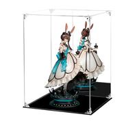 FHMIDIC Vitrine en acrylique, vitrine transparente pour figurines d'action avec dos réfléchissant, coffret de présentation étanche à la poussière, alternative à la vitrine en verre pour objets de