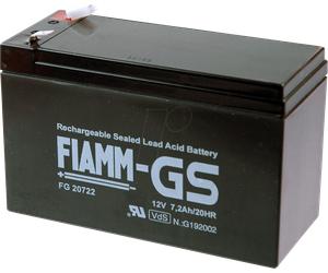 FI FG 12-7,2-6,3 - Batterie plomb-feutre, 12 V, 7,2 Ah