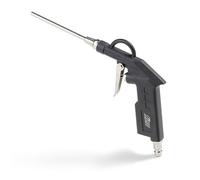 FIAC Pistolet Air Comprimé avec Buse de 2mm, Pistolet de Soufflage Compact, Buse à Canon Longue Additionnelle, Accessoire Compresseurs, Corps en Aluminium, Pression Max. 8 Bar, Noir