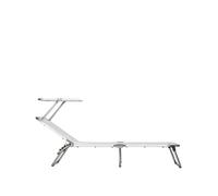 Fiam Chaise longue Amigo Top Toile textaline white-support en aluminium-auvent