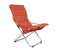 Fiam Chaise longue Fiesta Soft Tissu orange-support en aluminium