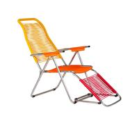 Fiam Chaise longue Spaghetti avec repose-pieds Multi-jaune