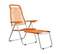 Fiam Chaise longue Spaghetti avec repose-pieds Orange