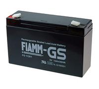 Fiamm Batterie au plomb FG11201 6 volts 12000 mAh avec connecteurs de 4,8 mm