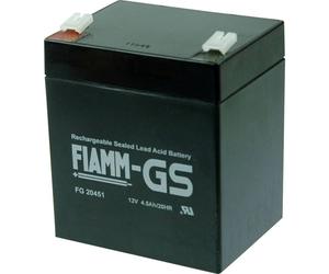 Fiamm PB-12-4,5-4,8 FG20451 Batterie au plomb 12 V 4.5 Ah plomb (AGM) (l x H x P) 90 x 107 x 70 mm cosses plates 4,8 mm sans entretien, auto-décharge réduite