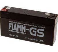 Fiamm PB-6-1,2-4,8 FG10121 Batterie au plomb 6 V 1.2 Ah plomb (AGM) (l x H x P) 97 x 58 x 24 mm cosses plates 4,8 mm sans entretien, auto-décharge réduite