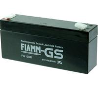 Fiamm PB-6-3 FG10301 Batterie au plomb 6 V 3 Ah plomb (AGM) (l x H x P) 134 x 66 x 33 mm cosses plates 4,8 mm sans entretien, auto-décharge réduite,