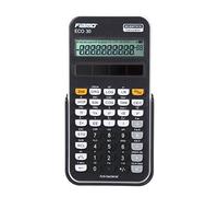 fiamo Calculatrice scientifique Eco30, 138 fonctions et 10 chiffres écran blanc/bleu