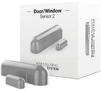 FIBARO Door Window Sensor 2/ Détecteur d'ouverture Z-Wave gris avec sonde de température, Argent, FGDW-002-2