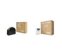 FIBARO Double Smart Module, Z-Wave Plus Commutateur intelligent à contact sec à deux canaux pour deux appareils, FGS-224 & Smart implant/Détecteur Universel Z- Wave +, Gris