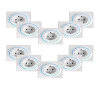 Fibaro FGWOF-011 EU ZW5 Lot de 10 Prises intelligentes Encastrées Z-Wave+ - Walli Outlet Type F