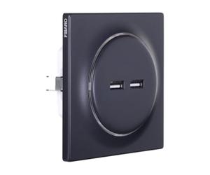 FIBARO Walli N FGWU-021-8 Prise USB 2 x 5 V max 2,4 A Anthracite