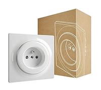 FIBARO Walli N Outlet E/Prise Murale Standard Gamme Walli, Type E, Blanc, FGWSONE-011