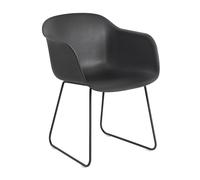 Fiber Chair- Fauteuil avec piètement traîneau frame black