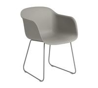 Fiber Chair- Fauteuil avec piètement traîneau frame grey