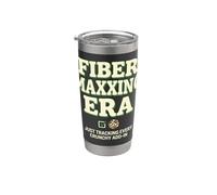 Fibermaxxing Era Wellness Trend Humor Funny Meme Gobelet isotherme en acier inoxydable double paroi