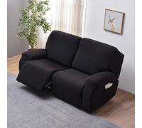 FIBITA Housse de Fauteuil Relax Extensible, 4 Pièce Housse Canapé Relax Inclinable Antidérapante avec Poche Latérale, Protege de Meubles Lavable pour 2 Places Canapé Inclinable (Color : #6)