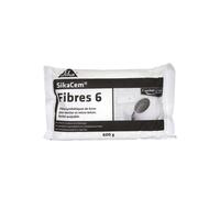 SIKA - Fibre Synthétique pour Enduits et Mortiers - SikaCem Fibres 6 Blanc - Augmente l'imperméabilité et la résistance aux chocs - Limite la fissuration et le faïençage - 600 g