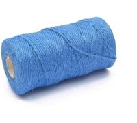 Ficelle, Corde De Chanvre En Toile De Jute En Rouleau De 100 M | For l'emballage de cadeaux, le jardinage, le crochet, l'artisanat, etc.(2mm Blue)